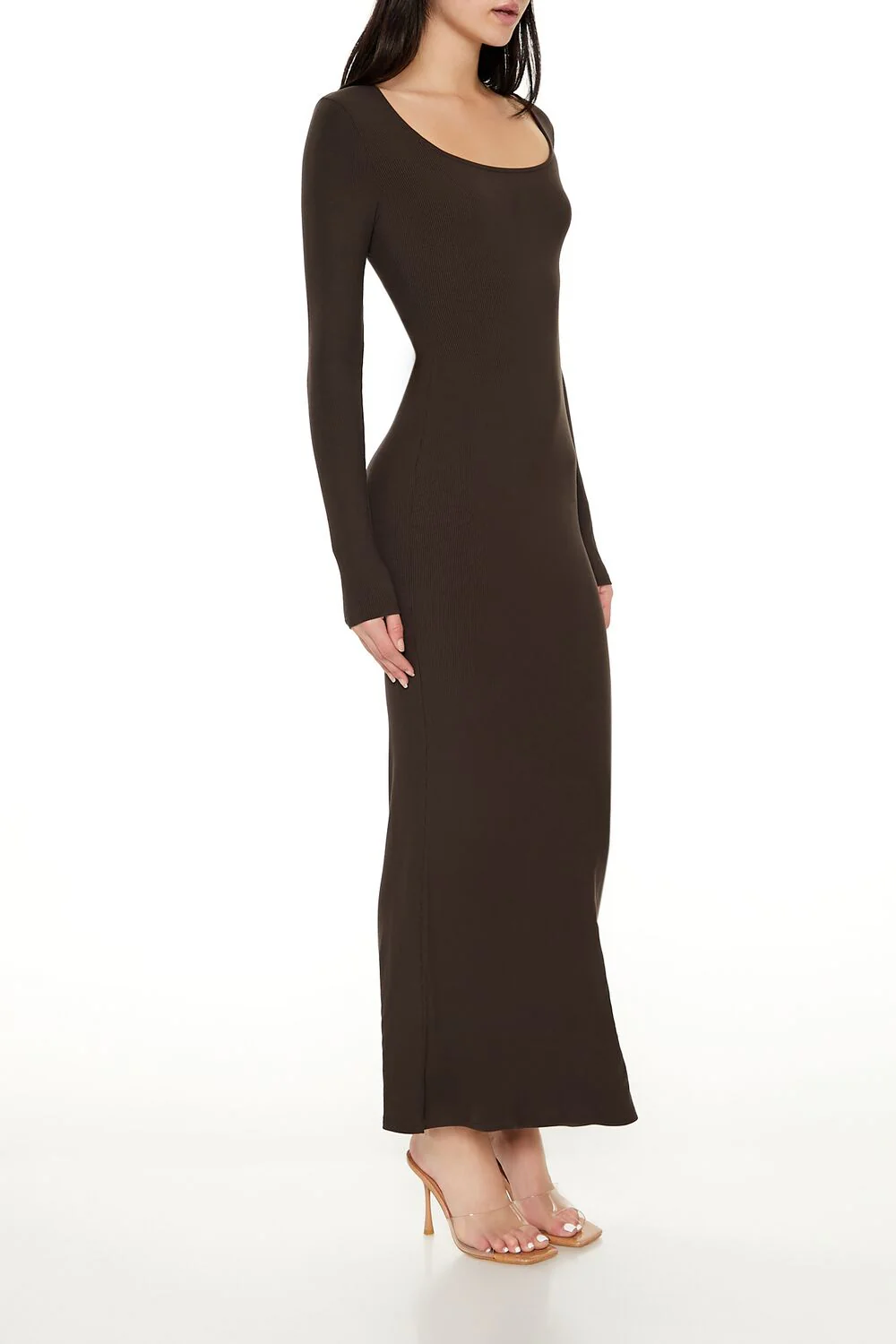 Ribbed Knit Square-Neck Maxi Dress - Image 22