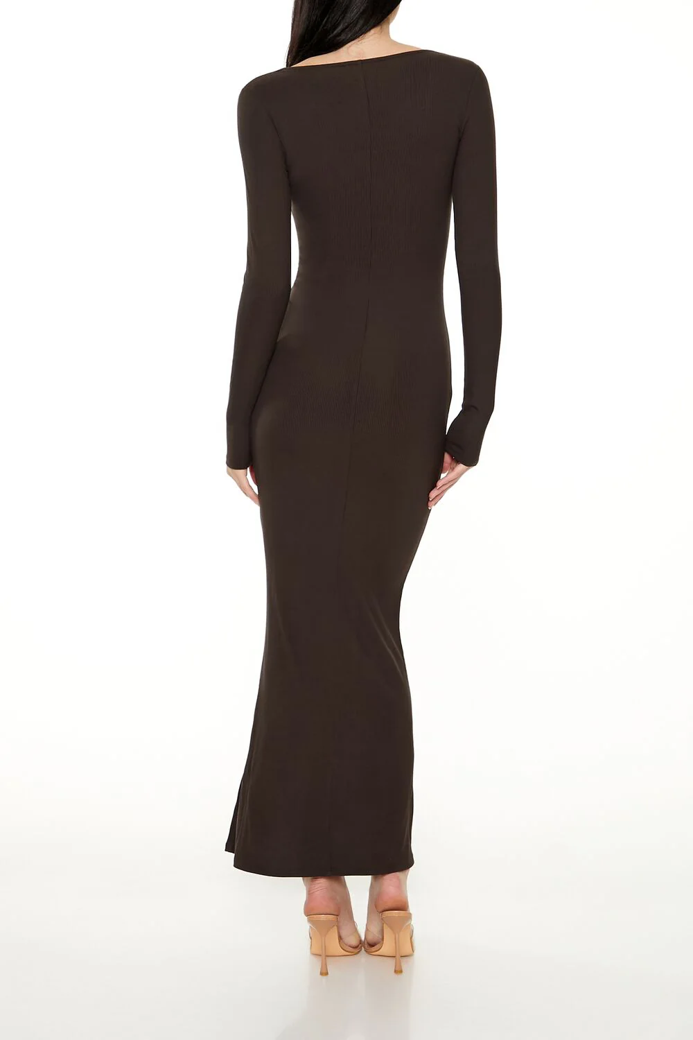 Ribbed Knit Square-Neck Maxi Dress - Image 23