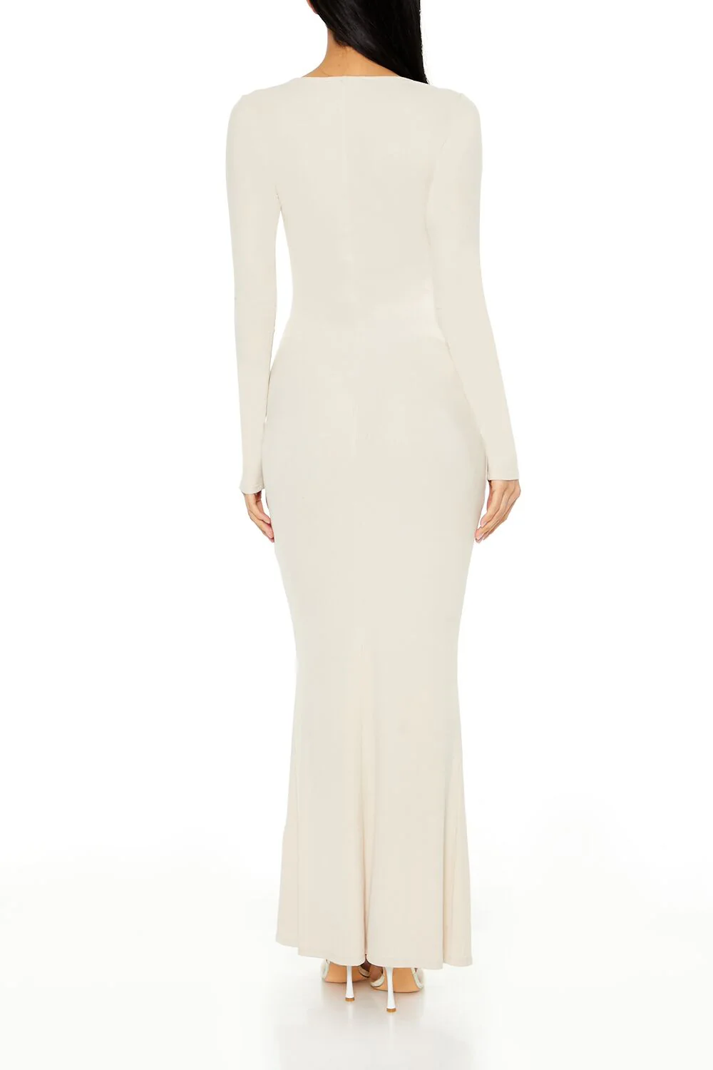 Ribbed Knit Square-Neck Maxi Dress - Image 8