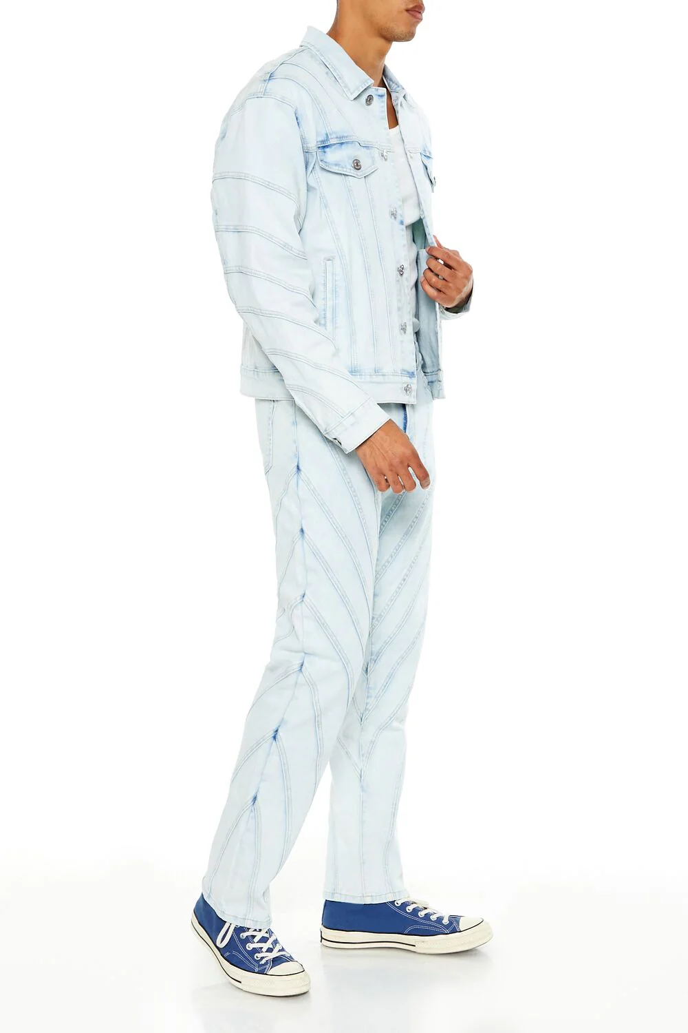 Bleach Wash Slim-Fit Jeans - Image 3