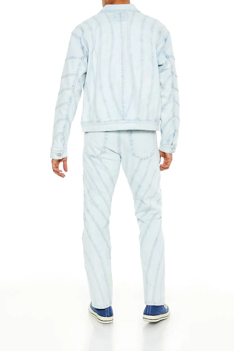 Bleach Wash Slim-Fit Jeans - Image 4