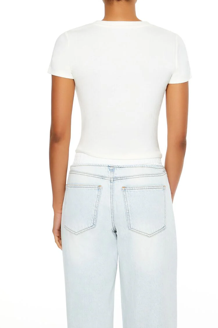 Cotton-Blend Cropped Tee - Image 5