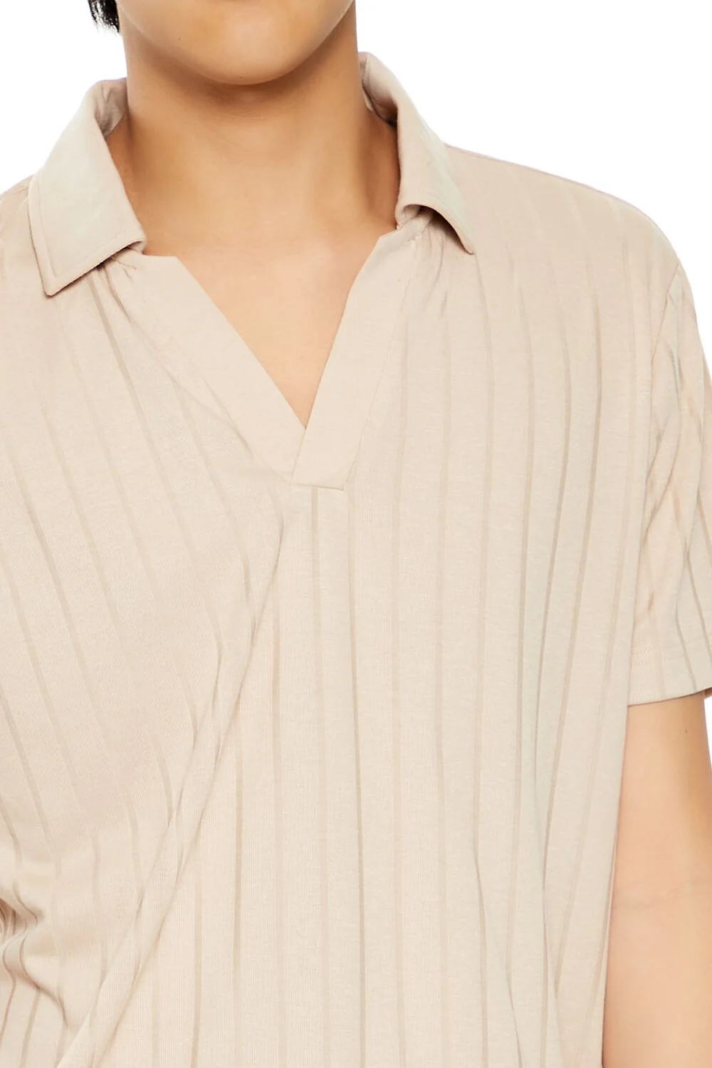 Striped Split-Neck Polo Shirt - Image 8