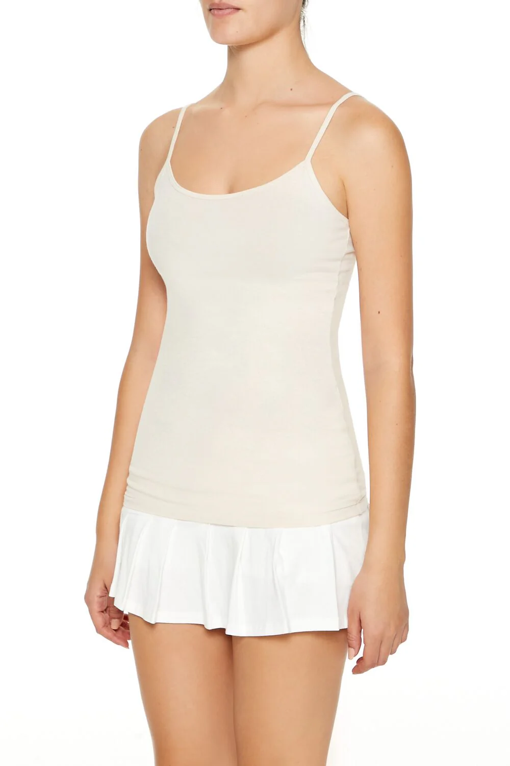 Cotton-Blend Scoop Cami - Image 4