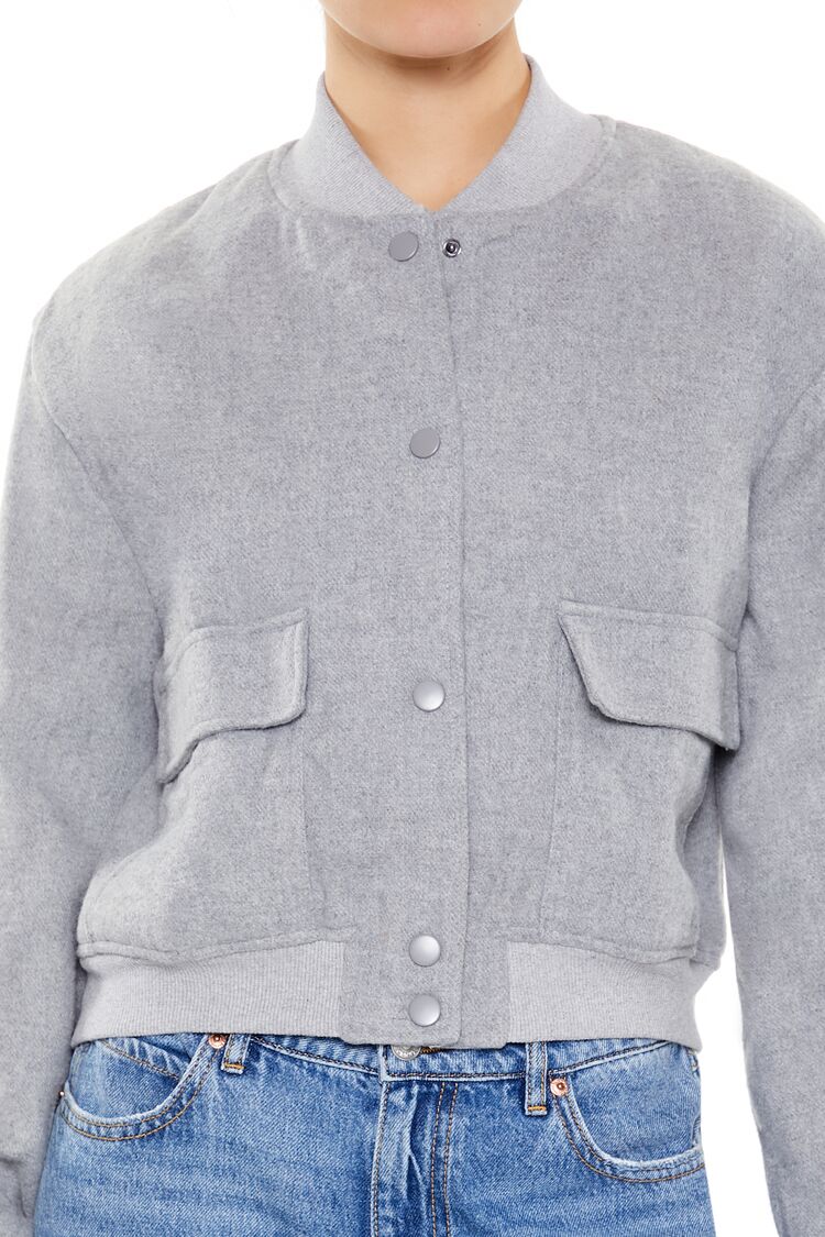 Button-Front Bomber Jacket - Image 13