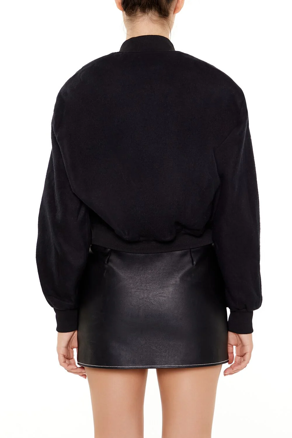 Button-Front Bomber Jacket - Image 5
