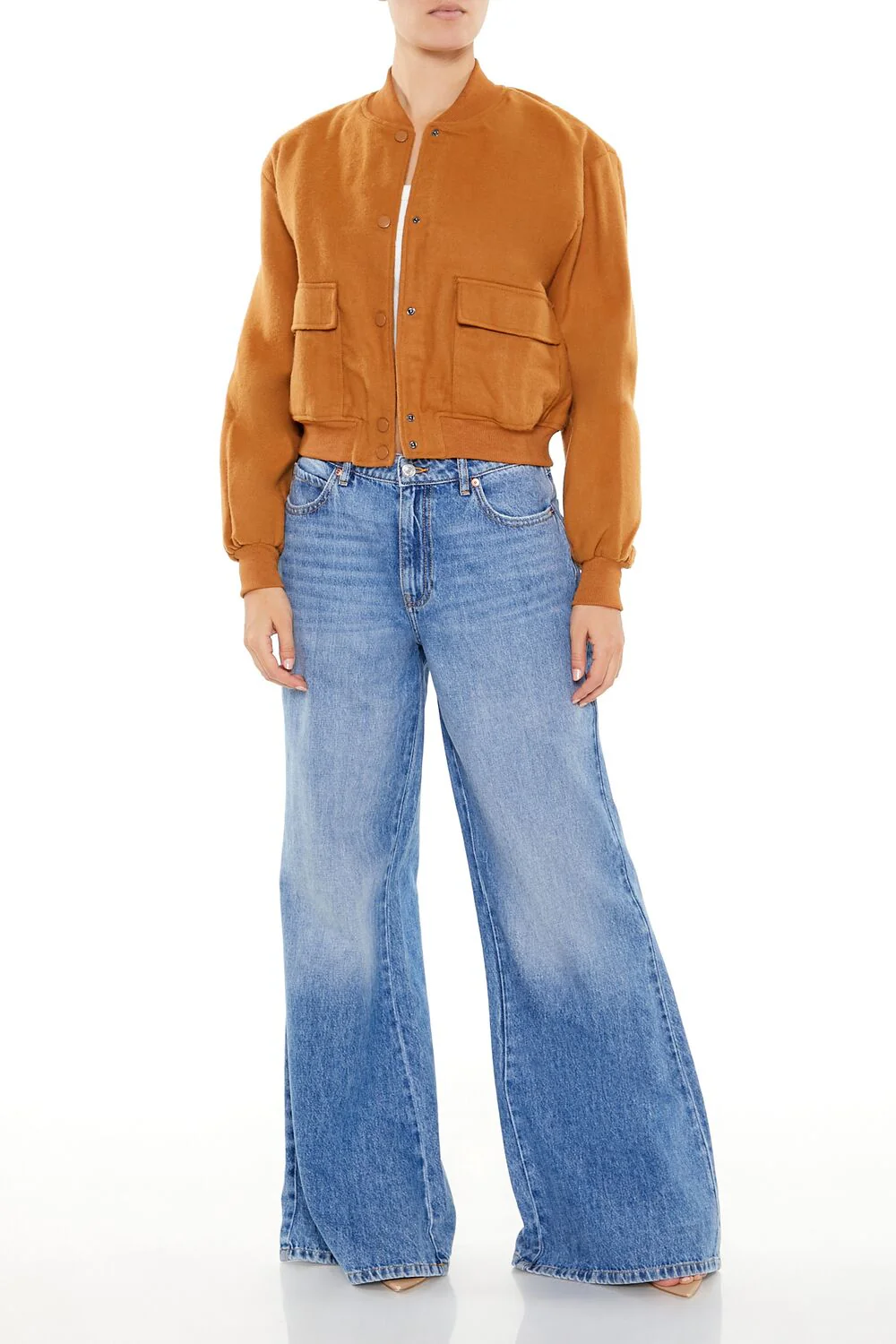 Button-Front Bomber Jacket - Image 7