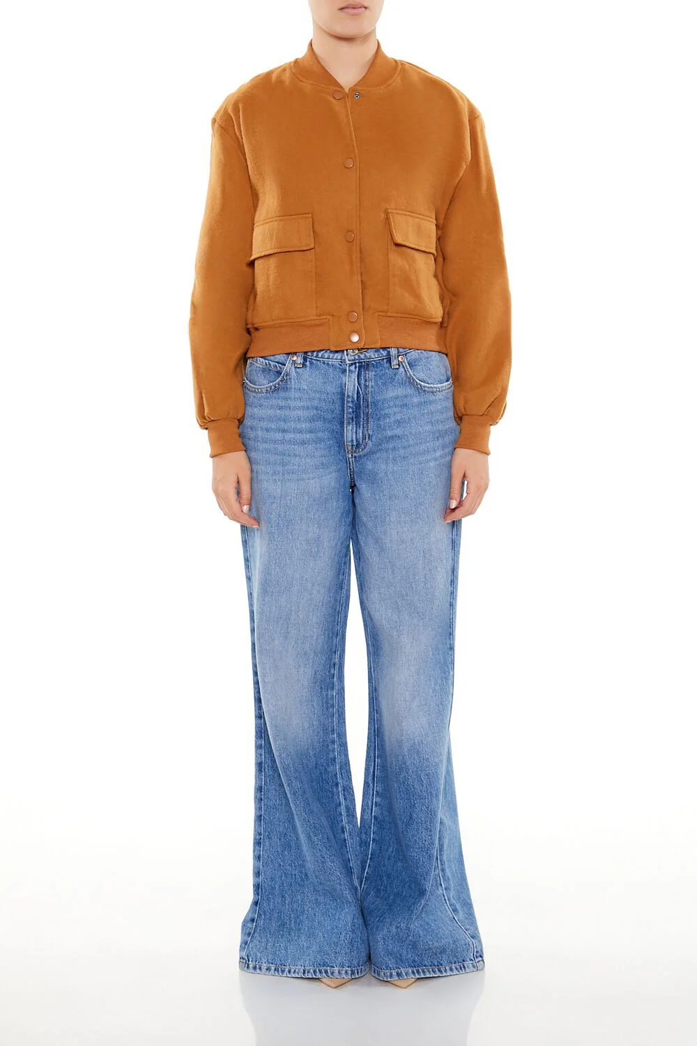 Button-Front Bomber Jacket - Image 8