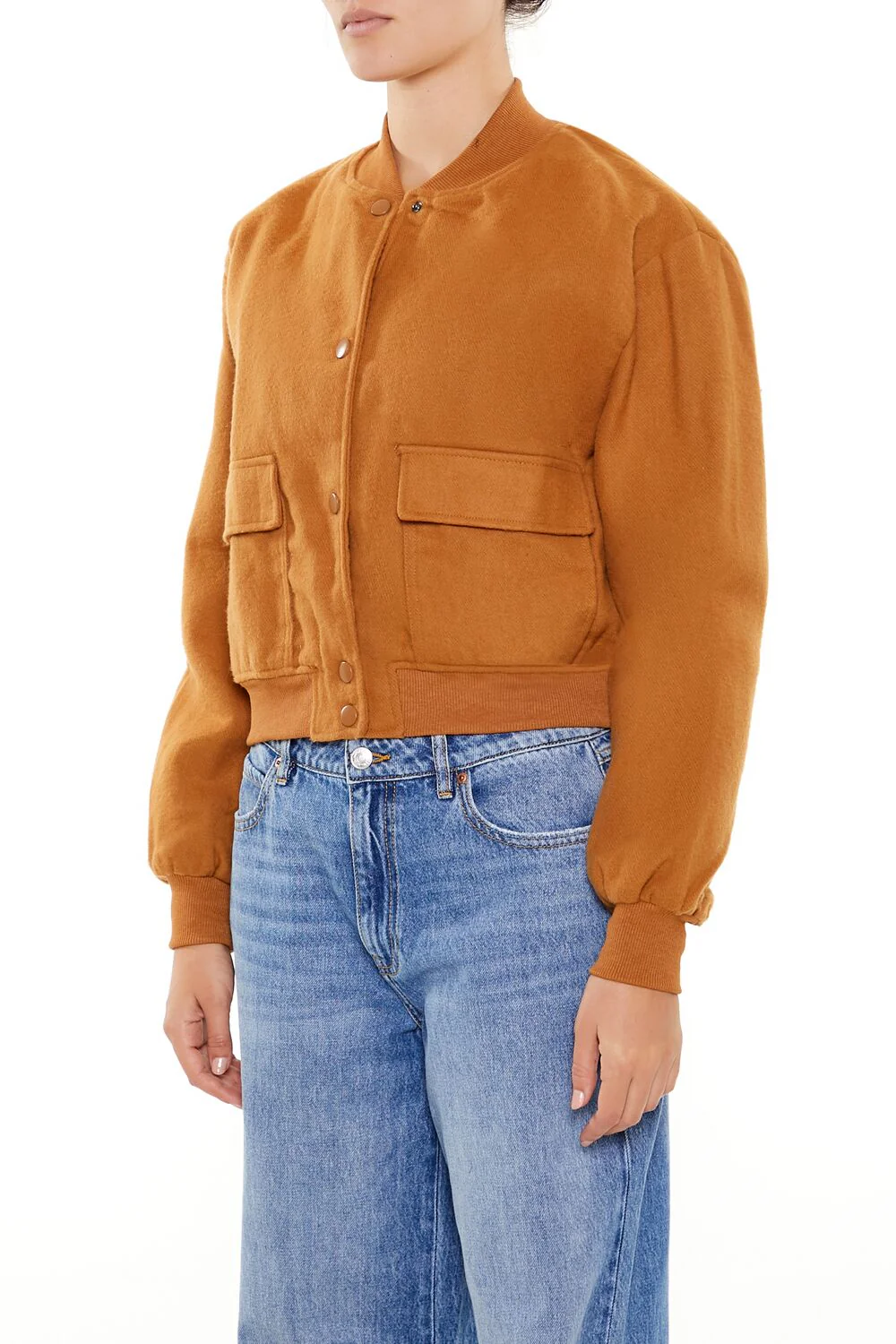 Button-Front Bomber Jacket - Image 9