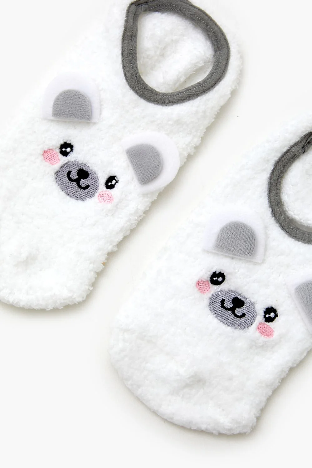 Plush Polar Bear No-Show Socks - Image 3
