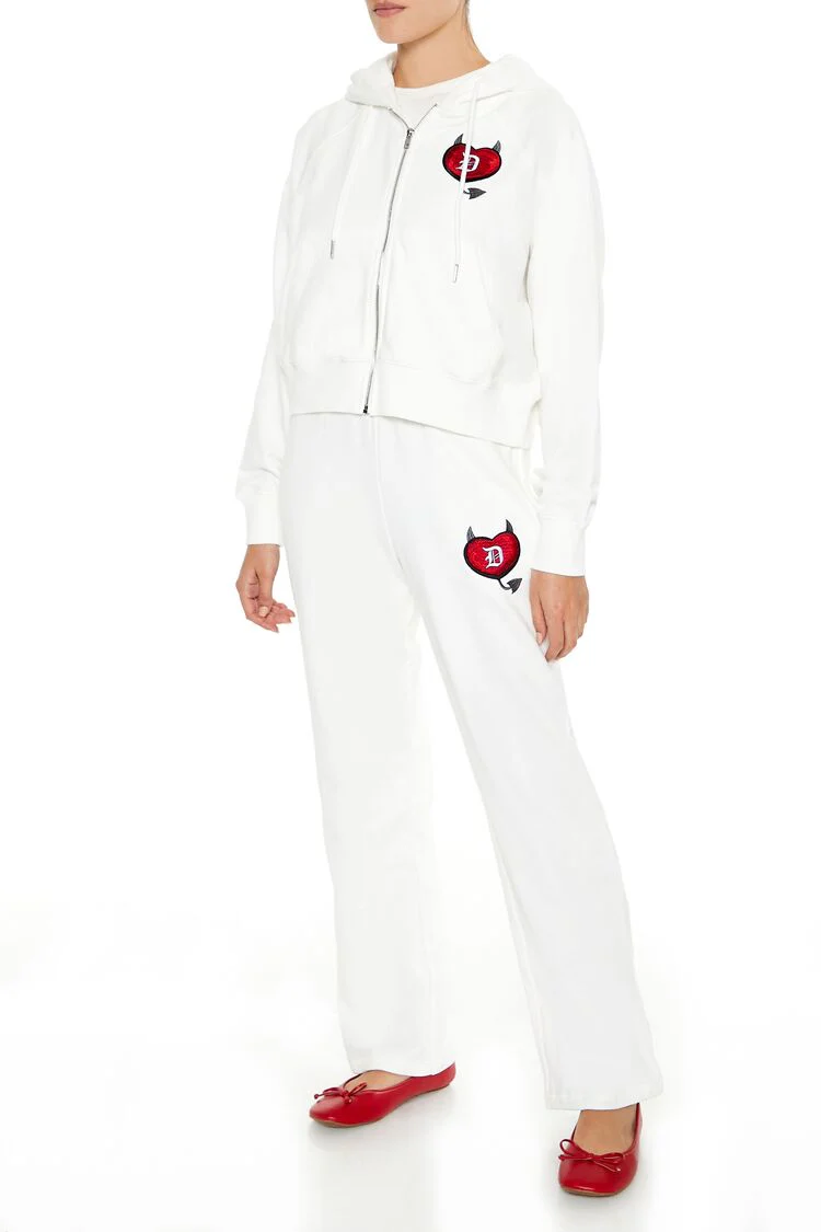 Embroidered Devil Heart Sweatpants - Image 3