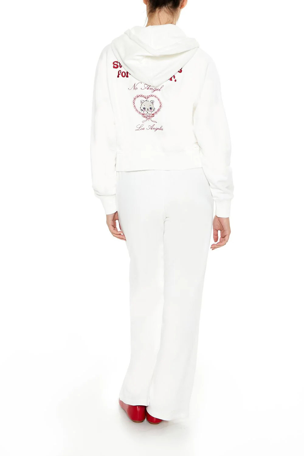 Embroidered Devil Heart Sweatpants - Image 4