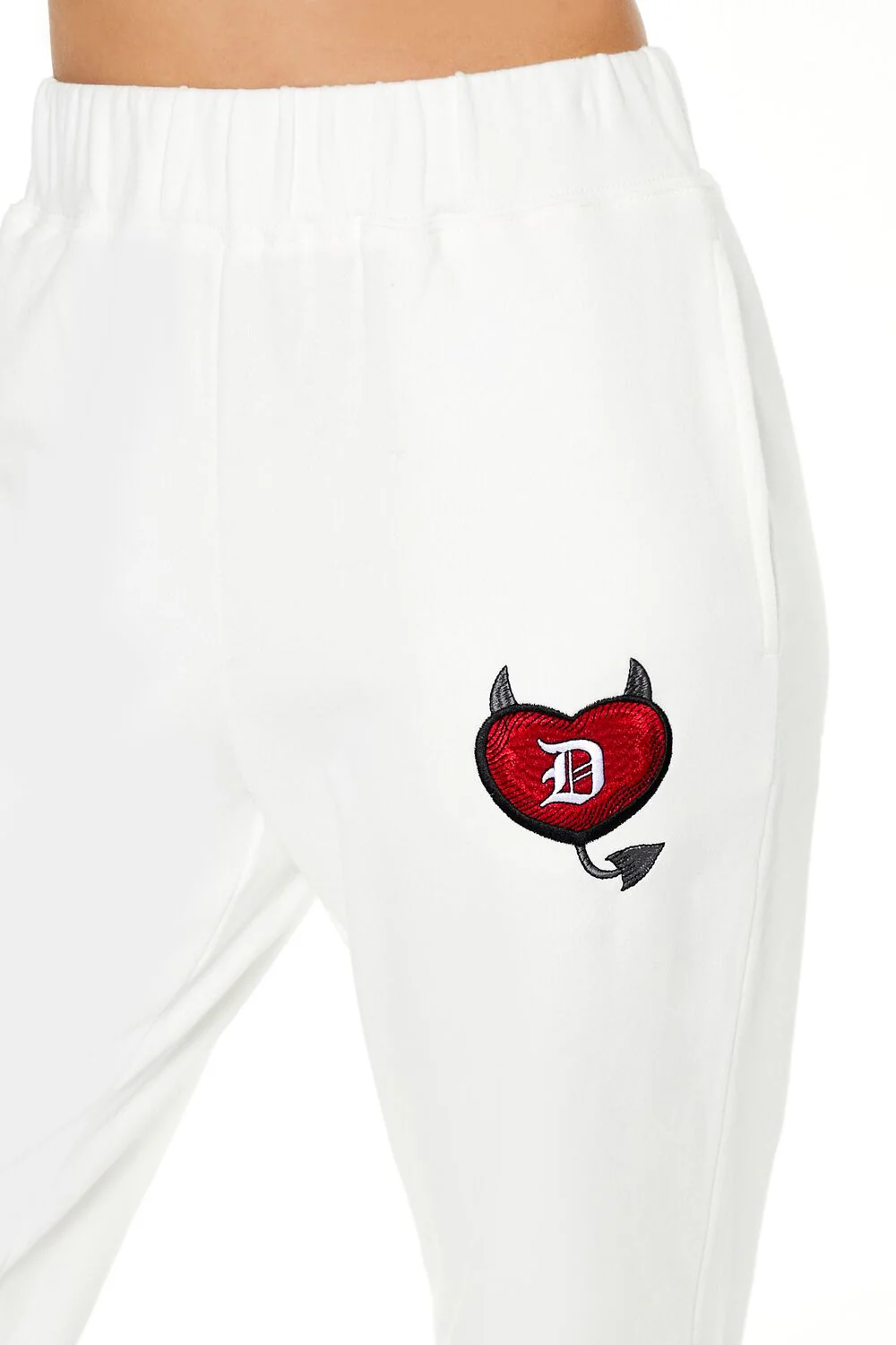 Embroidered Devil Heart Sweatpants - Image 5