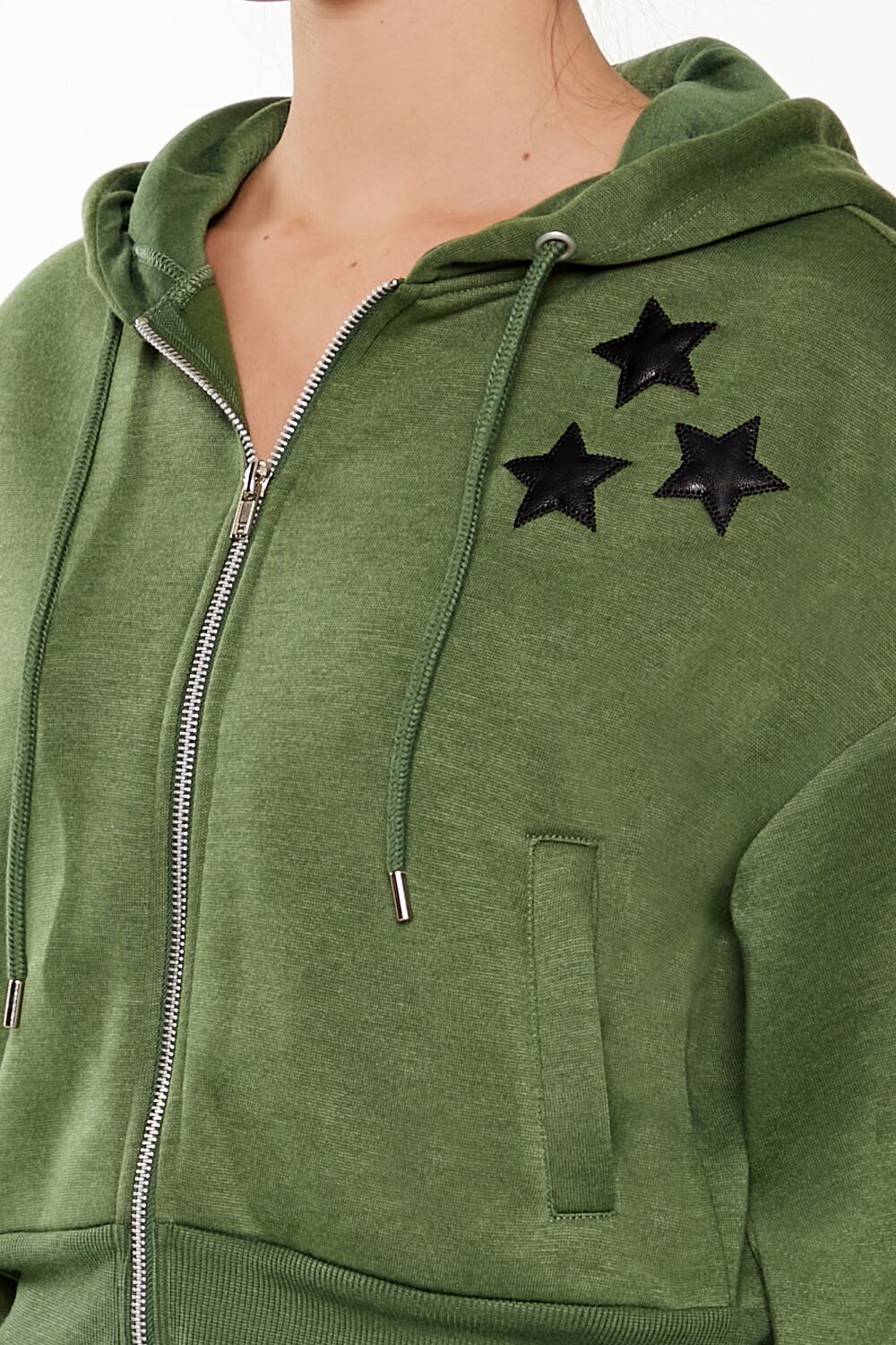Star Patch Zip-Up Hoodie - Image 3