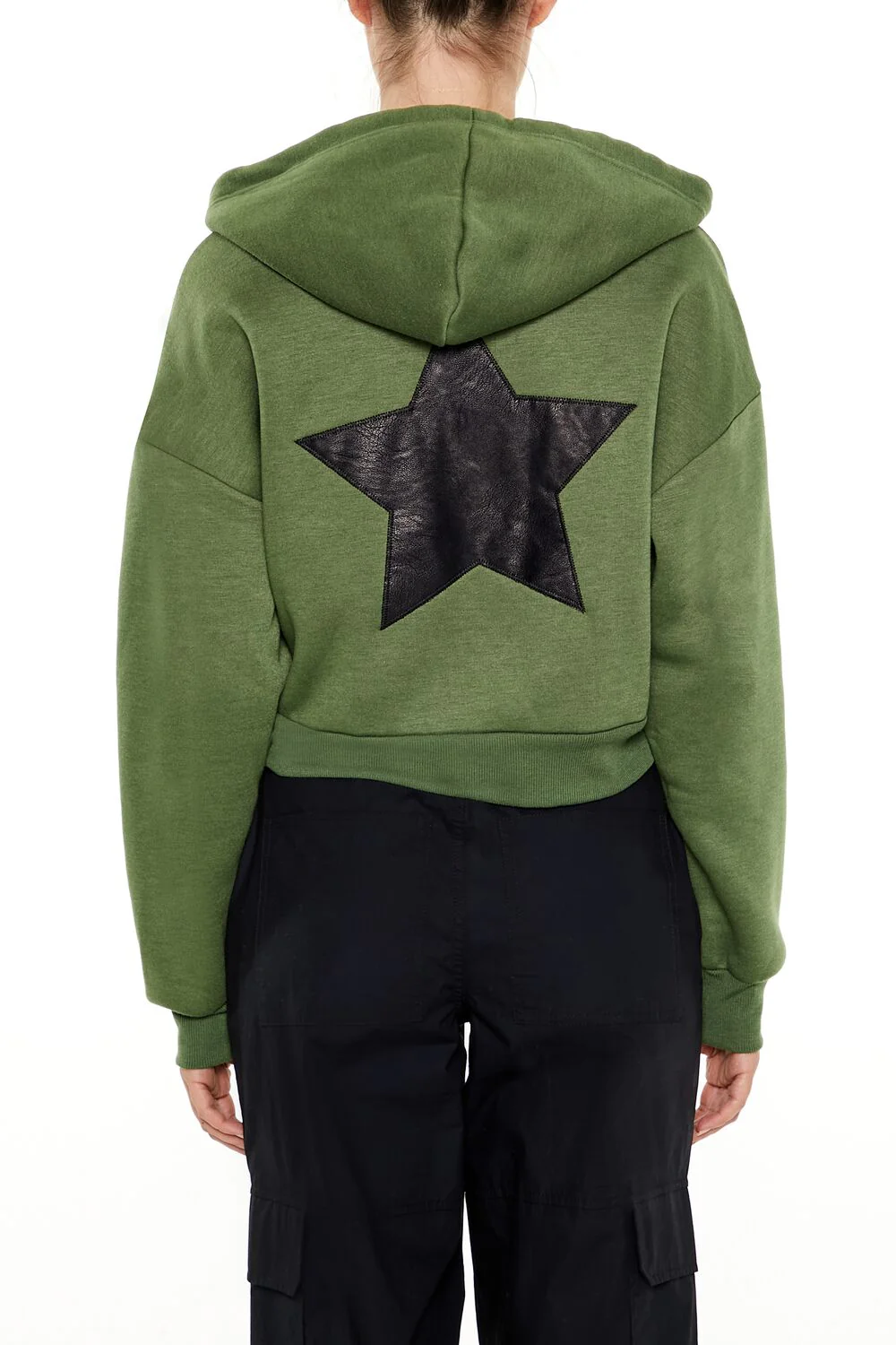 Star Patch Zip-Up Hoodie - Image 5