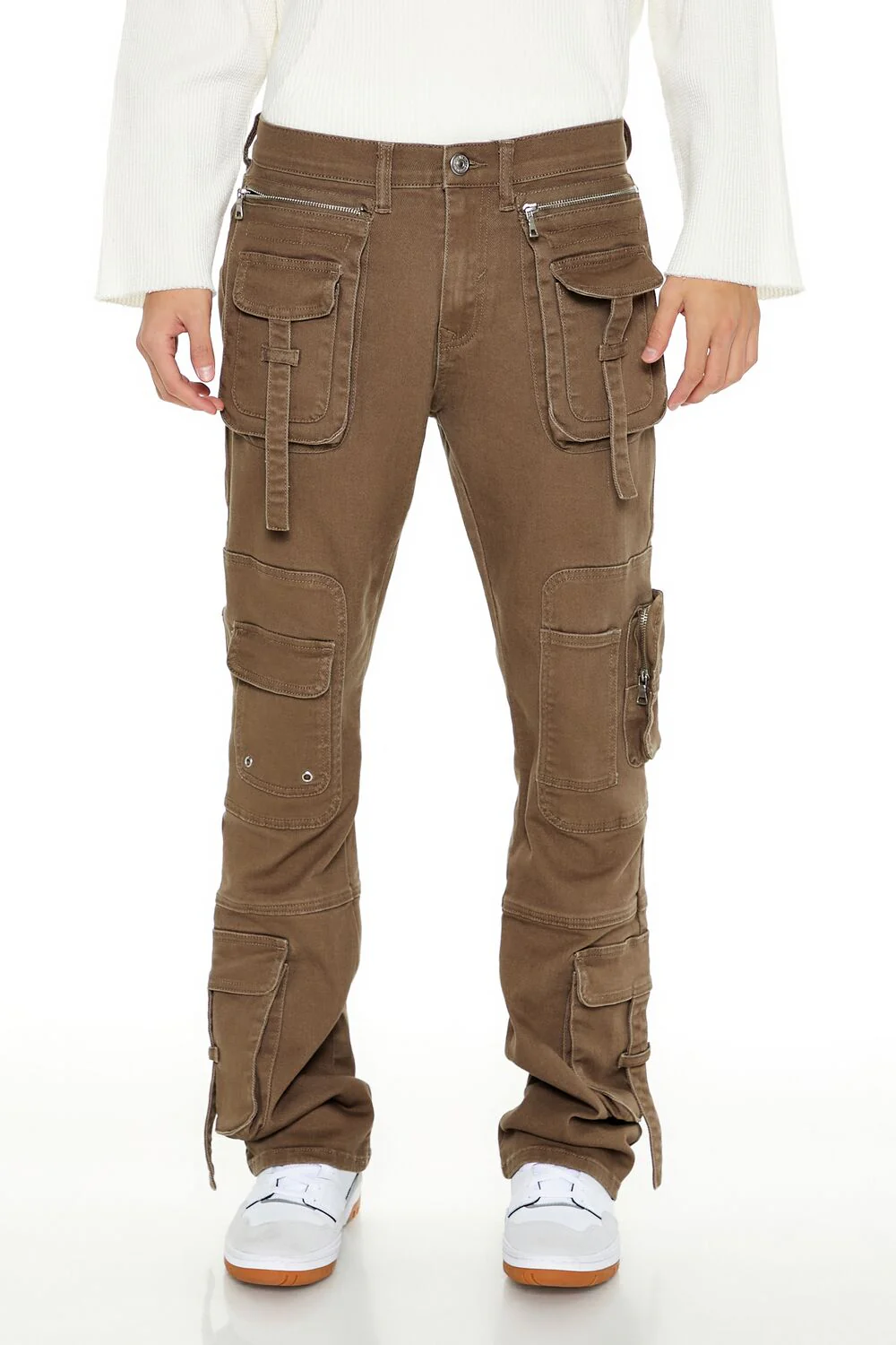 Mid-Rise Utility Cargo Jeans - Image 2