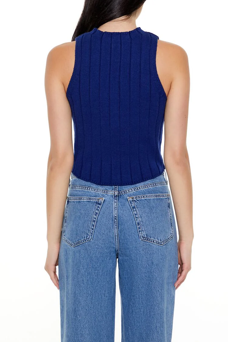 Ribbed Sweater-Knit Tank Top - Image 10