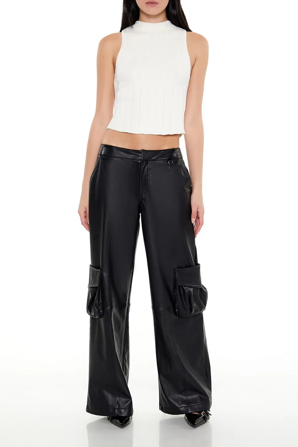 Ribbed Sweater-Knit Tank Top - Image 2