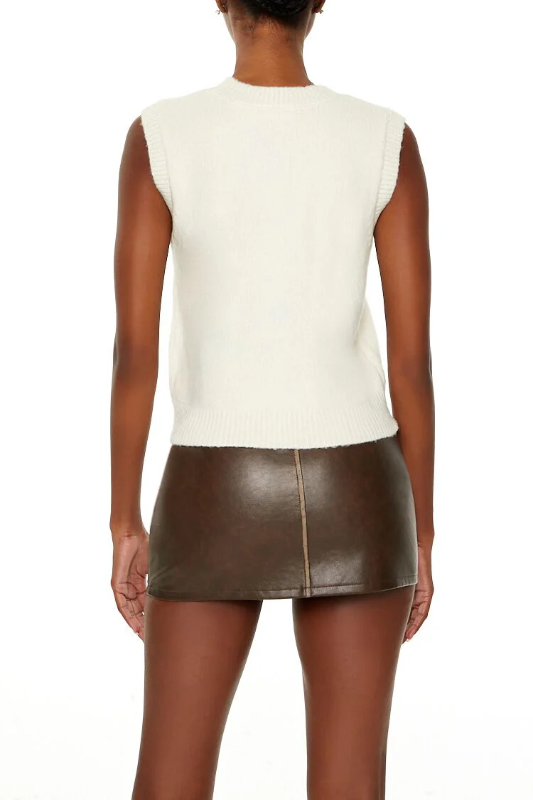 Fuzzy Knit Sweater Vest - Image 10