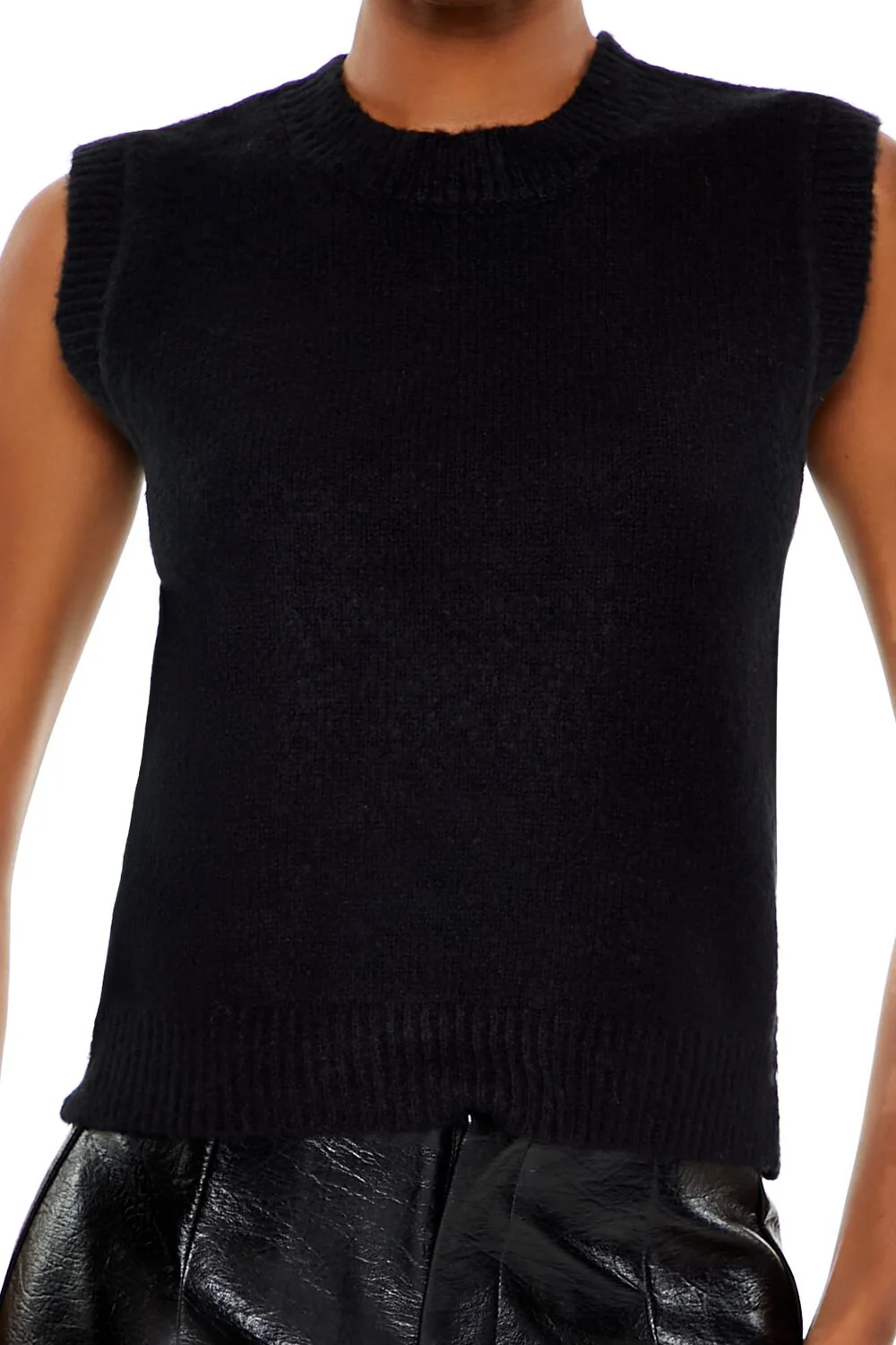 Fuzzy Knit Sweater Vest - Image 3