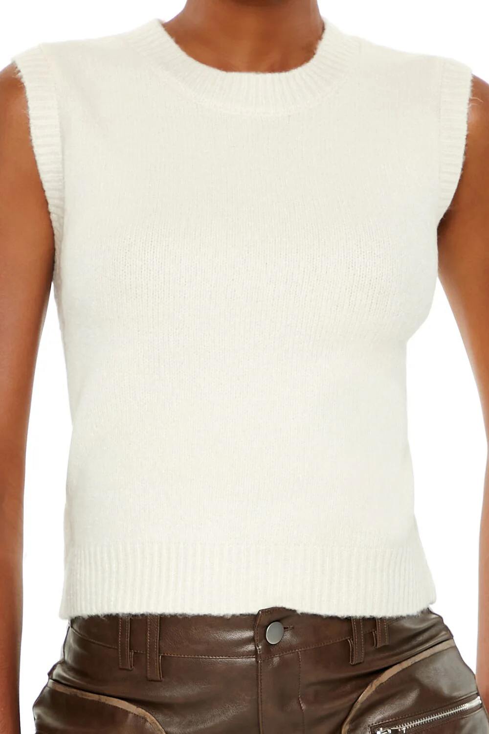 Fuzzy Knit Sweater Vest - Image 8