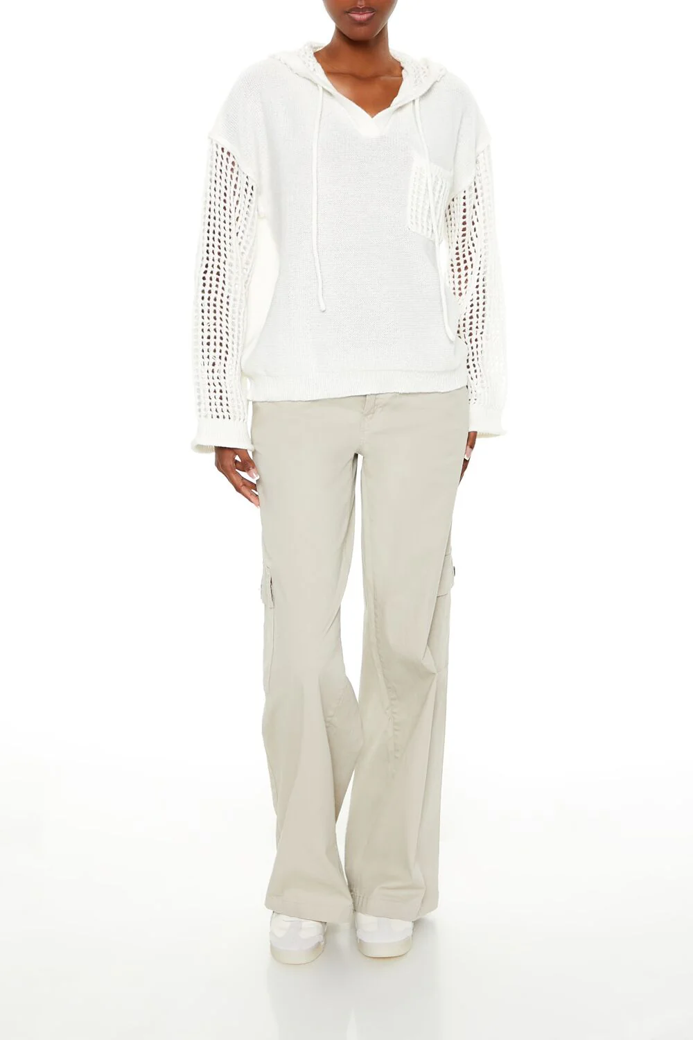 Open-Knit Netted Hoodie - Image 7