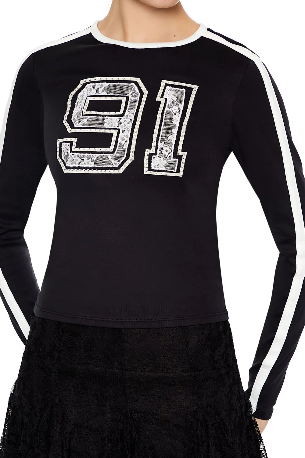 Rhinestone Lace 91 Tee - Image 3