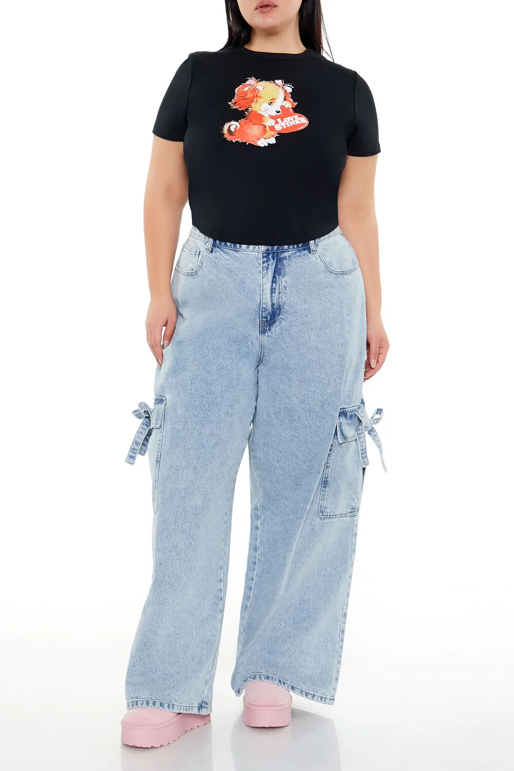 Plus Size Love Stinks Baby Tee - Image 2