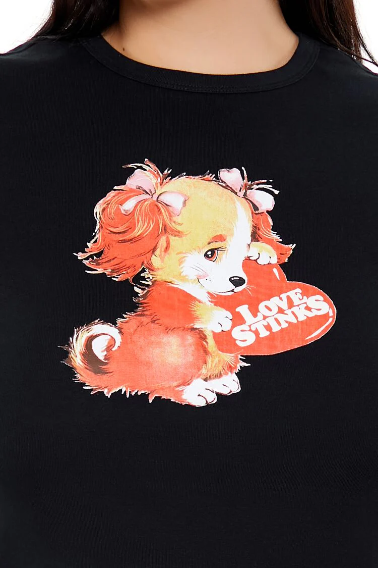 Plus Size Love Stinks Baby Tee - Image 3