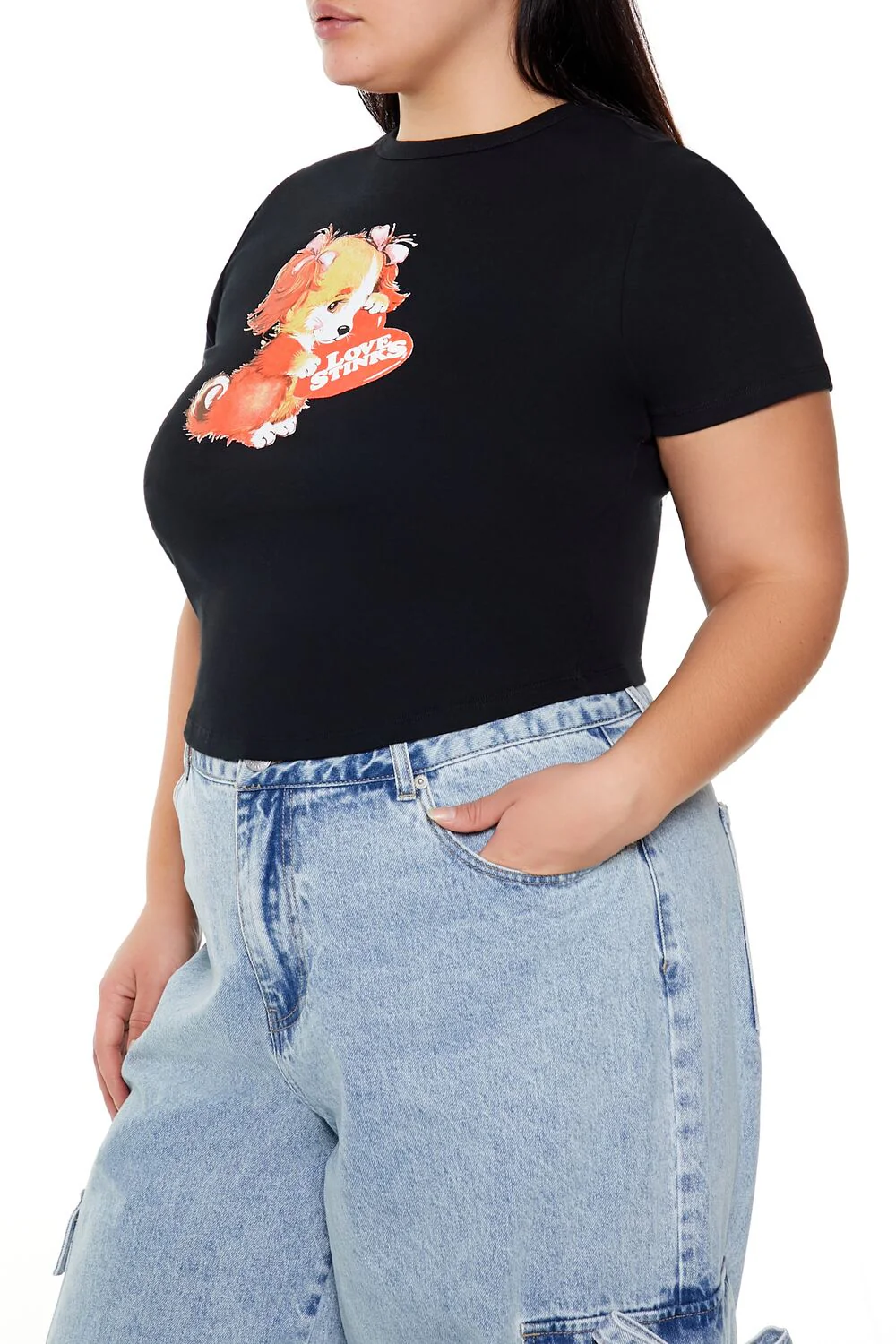 Plus Size Love Stinks Baby Tee - Image 4