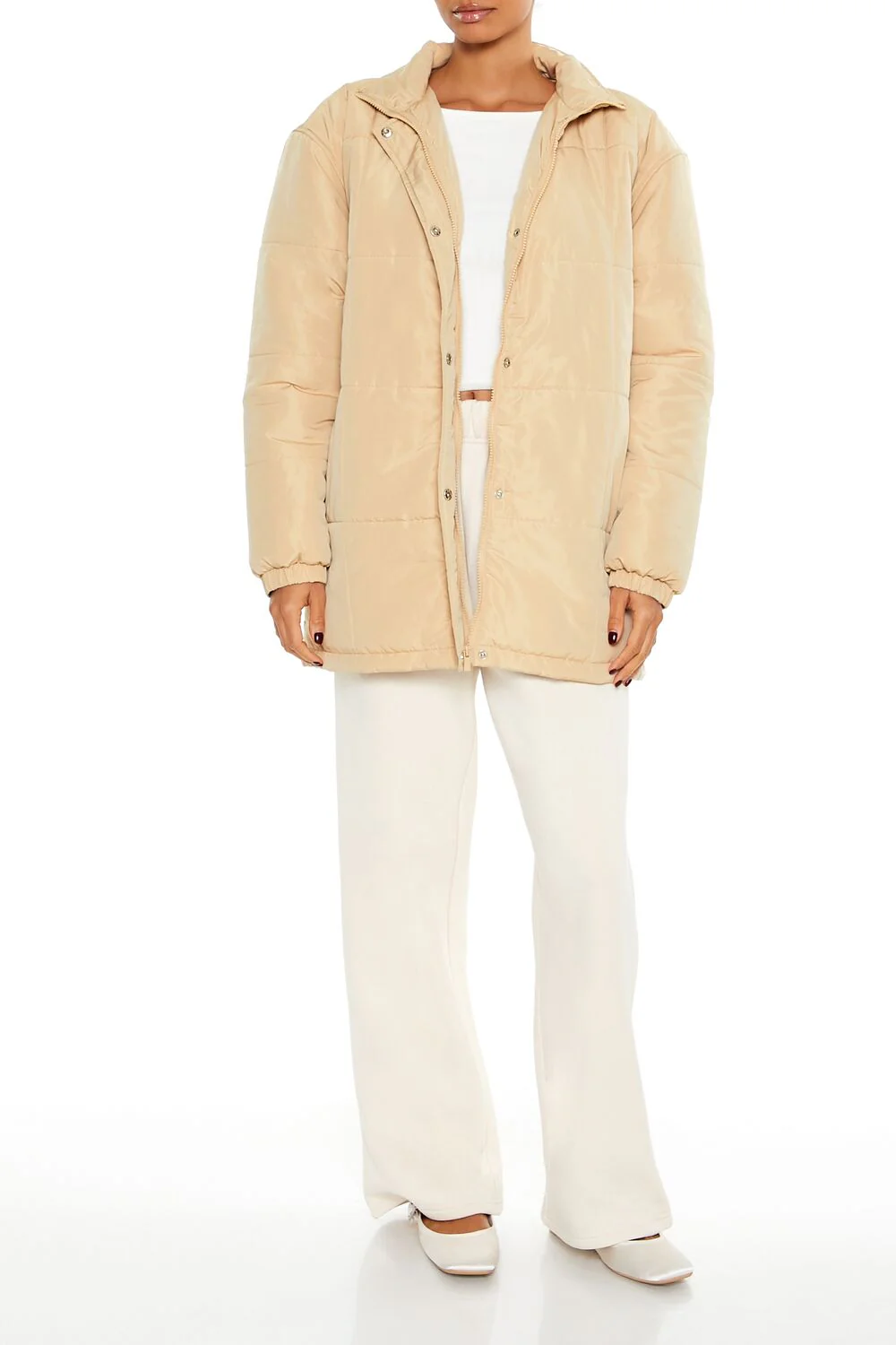 Quilted Longline Puffer Jacket - Image 2