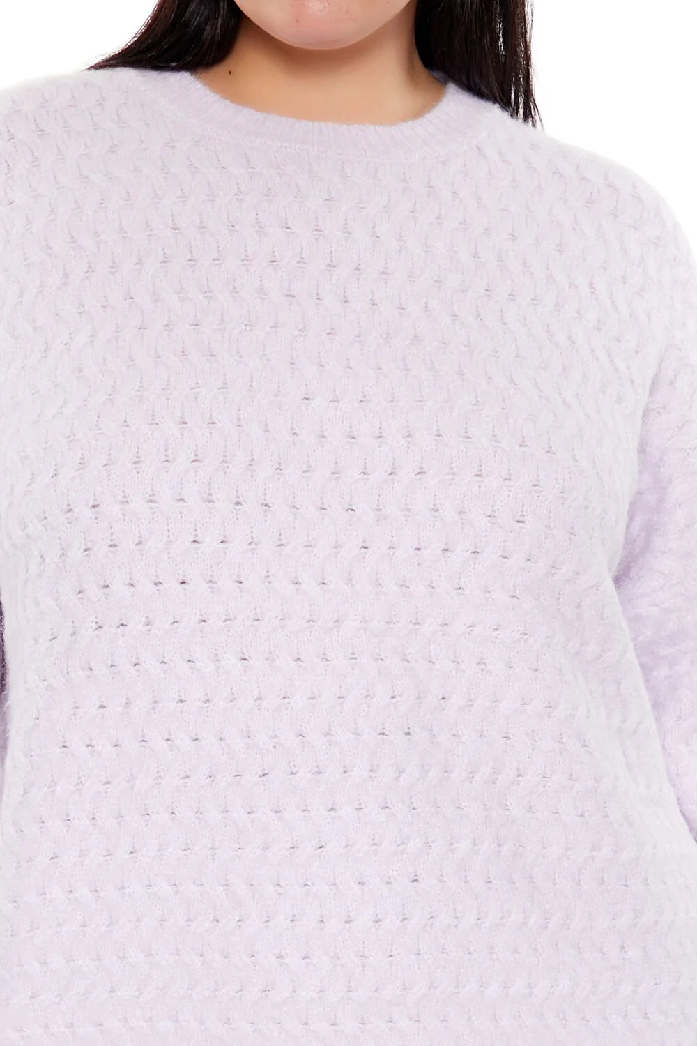 Plus Size Textured Drop-Sleeve Sweater - Image 3