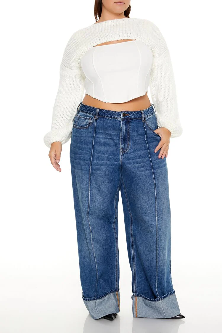 Plus Size Bolero Shrug Sweater - Image 2