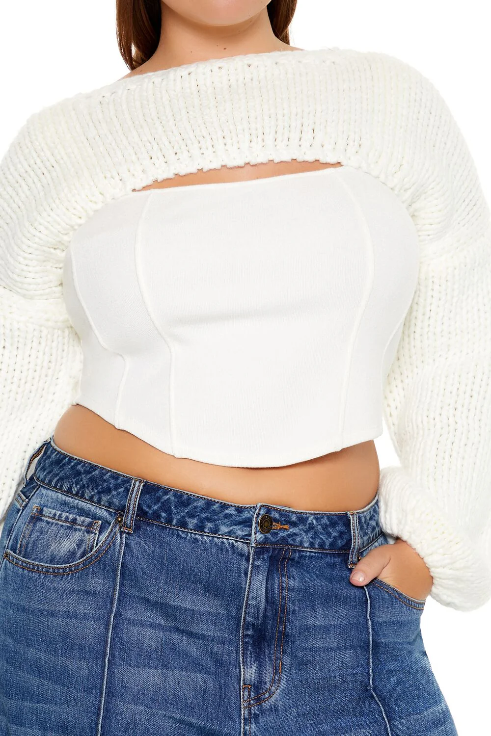 Plus Size Bolero Shrug Sweater - Image 3