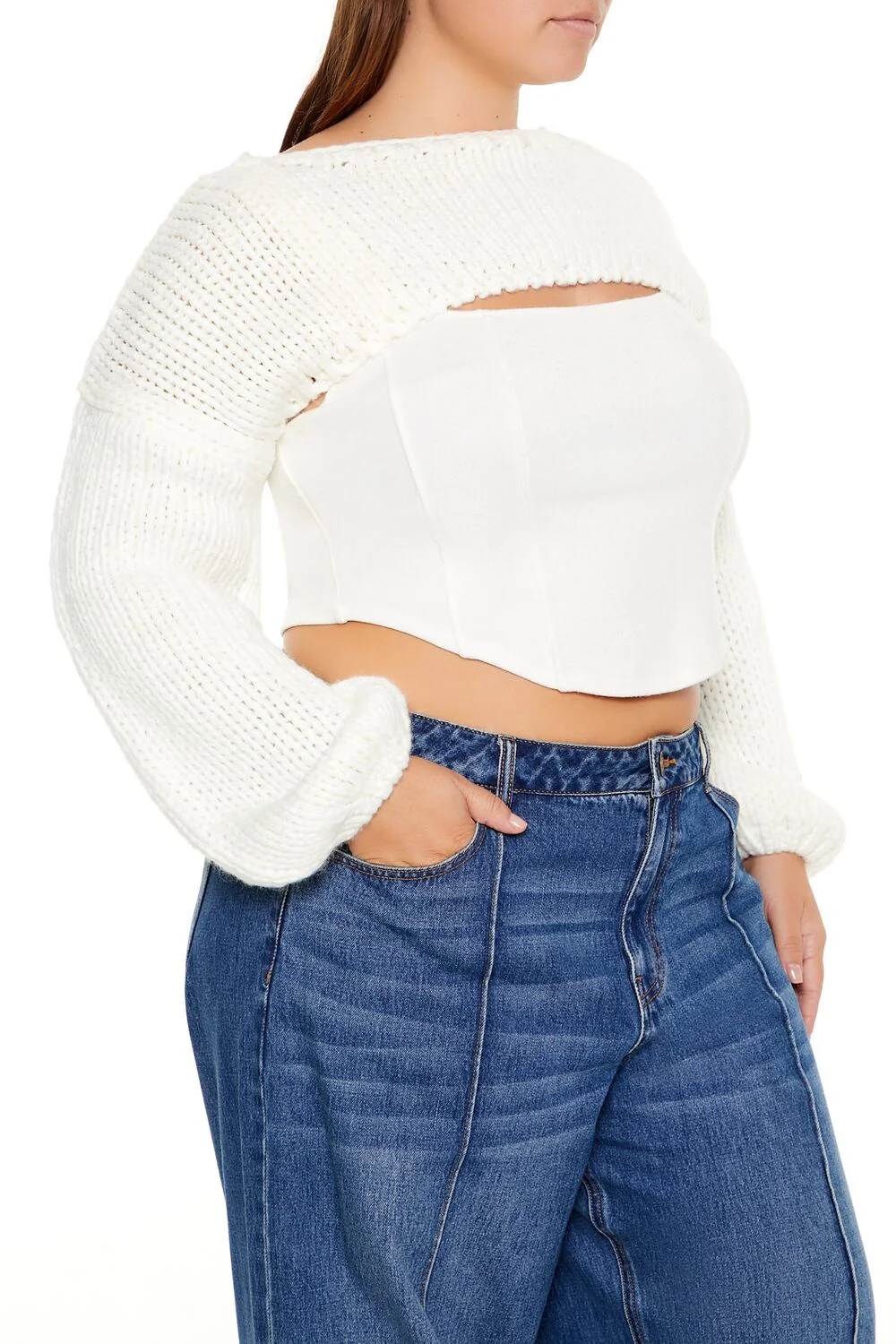 Plus Size Bolero Shrug Sweater - Image 4