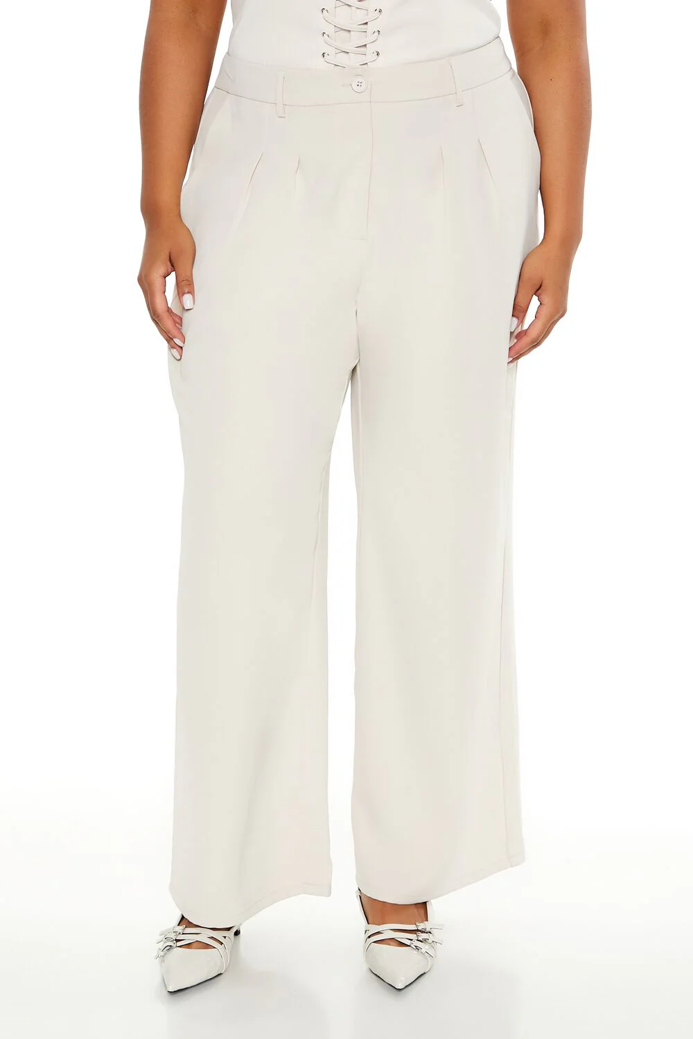 Plus Size Wide-Leg Trouser Pants - Image 7