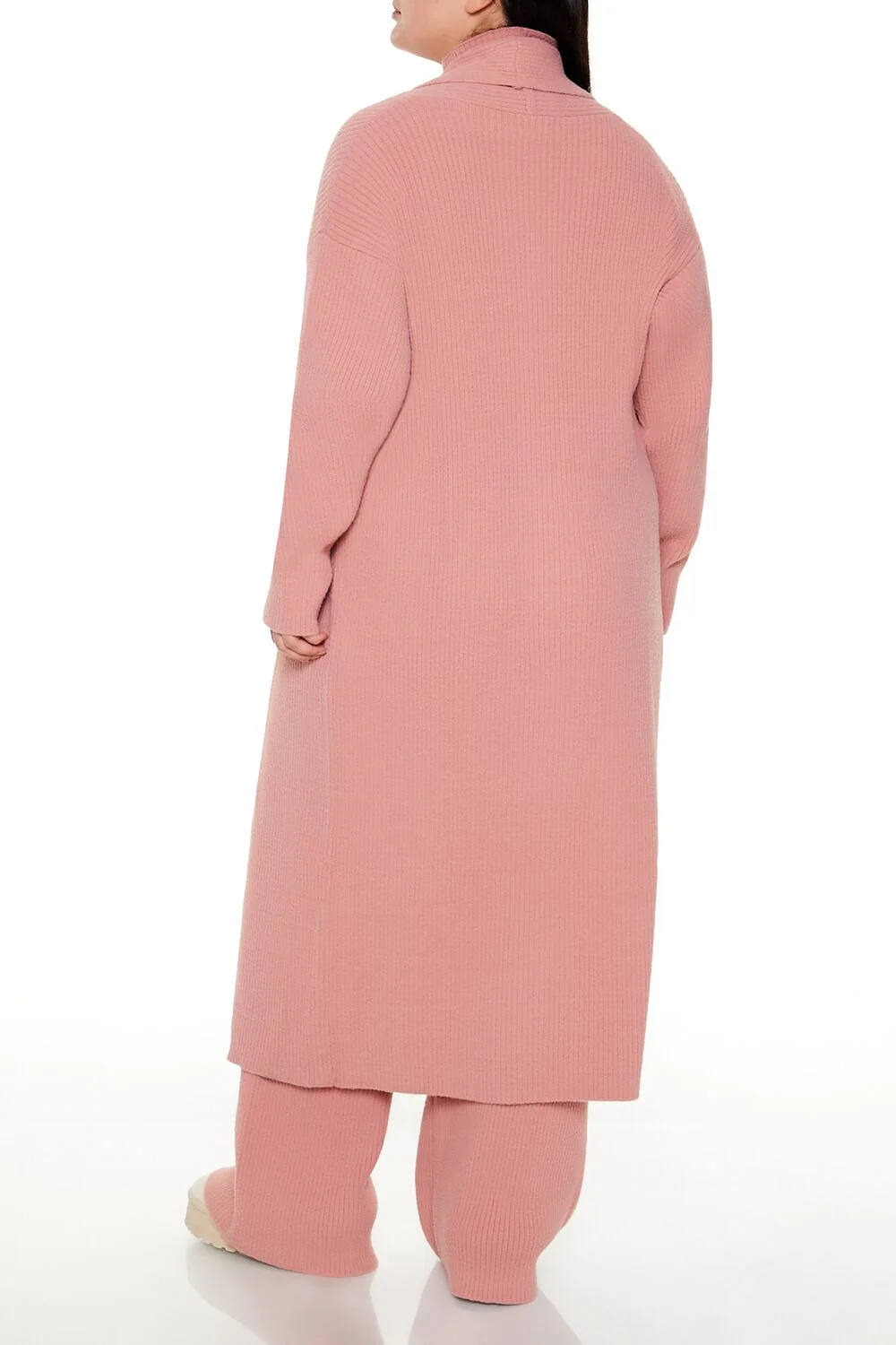 Plus Size Duster Cardigan Sweater - Image 4