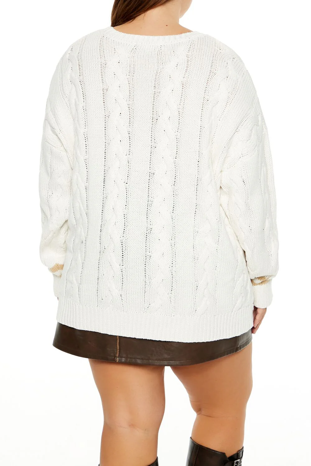 Plus Size Cable Knit Sweater - Image 5