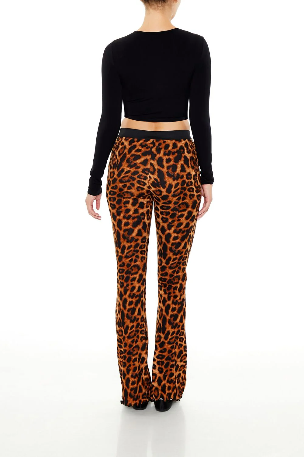 Leopard Print Flare Pants - Image 4
