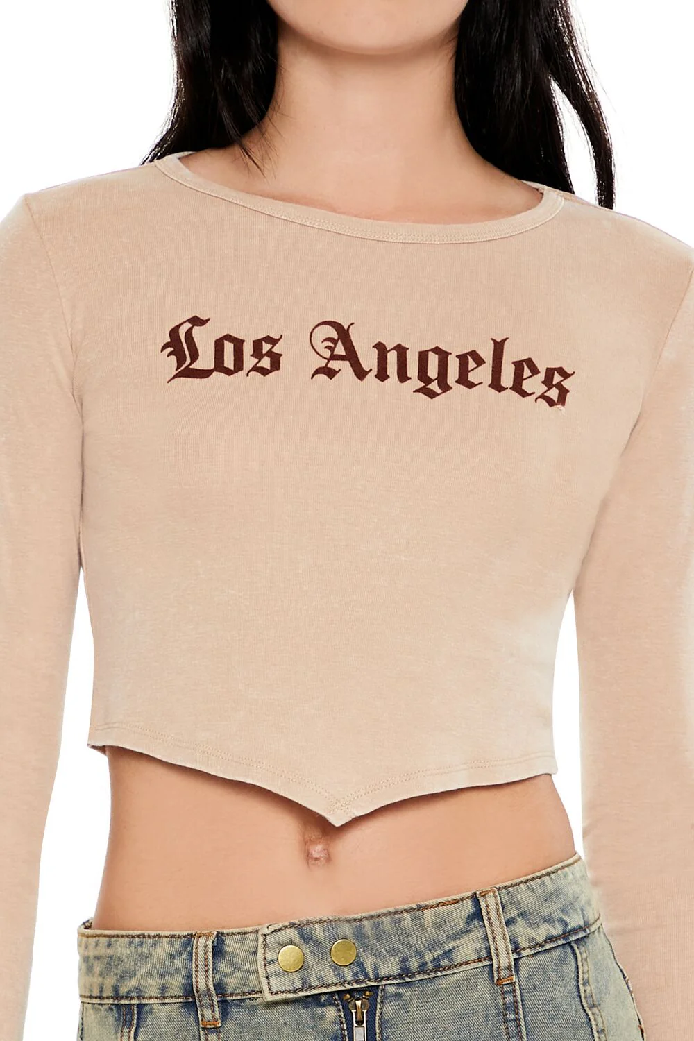 Los Angeles V-Cut Cropped Tee - Image 3