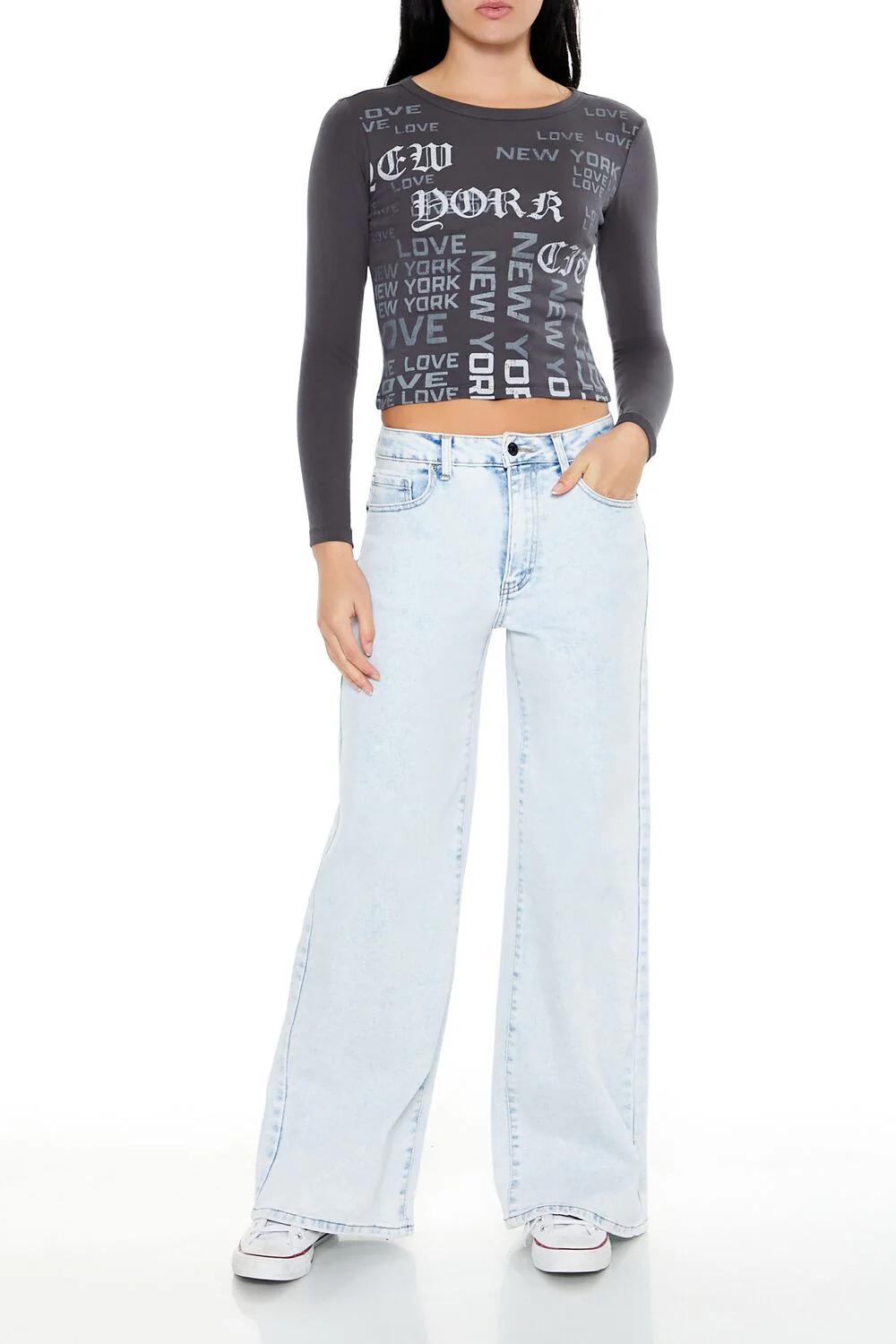 New York Graphic Cropped Tee - Image 2