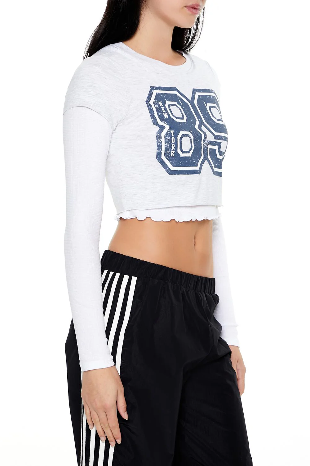 New York 89 Cropped Combo Tee - Image 4