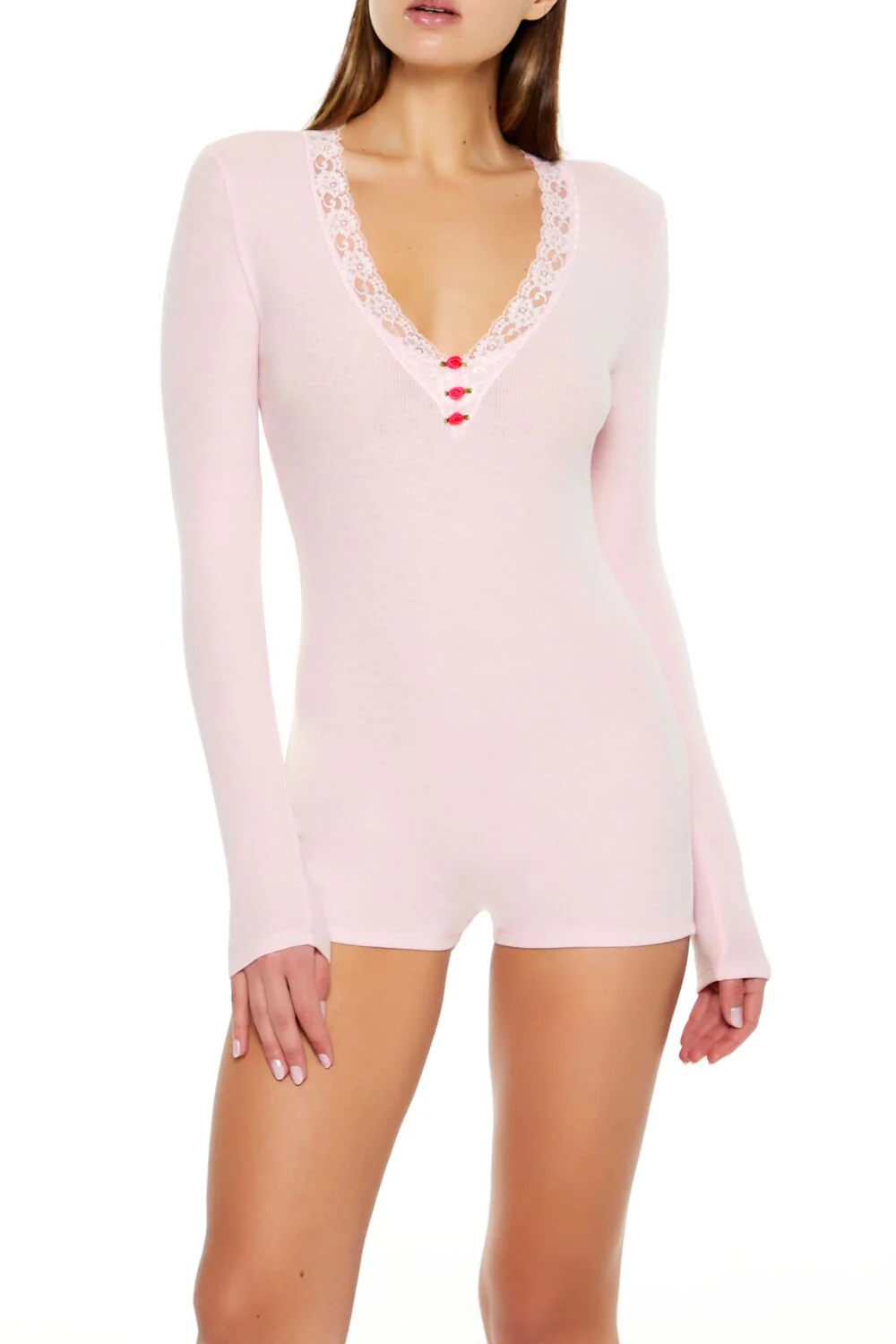 Rosette Pajama Romper - Image 2