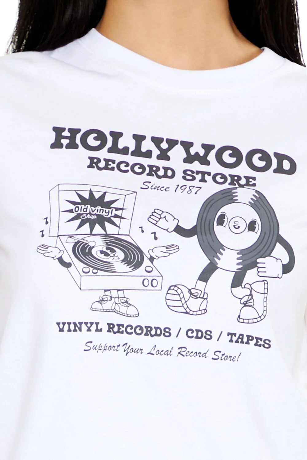 Hollywood Record Store Baby Tee - Image 3