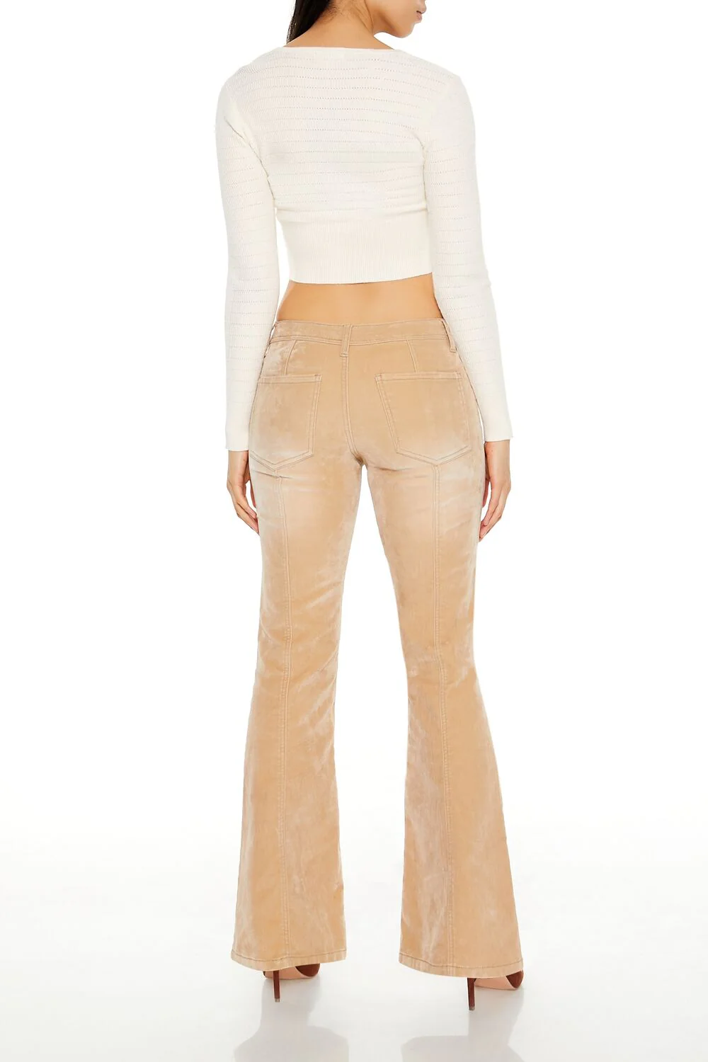 Corduroy Low-Rise Bootcut Pants - Image 4