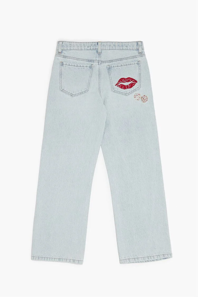 Girls Cupid Patch Jeans (Kids) - Image 2