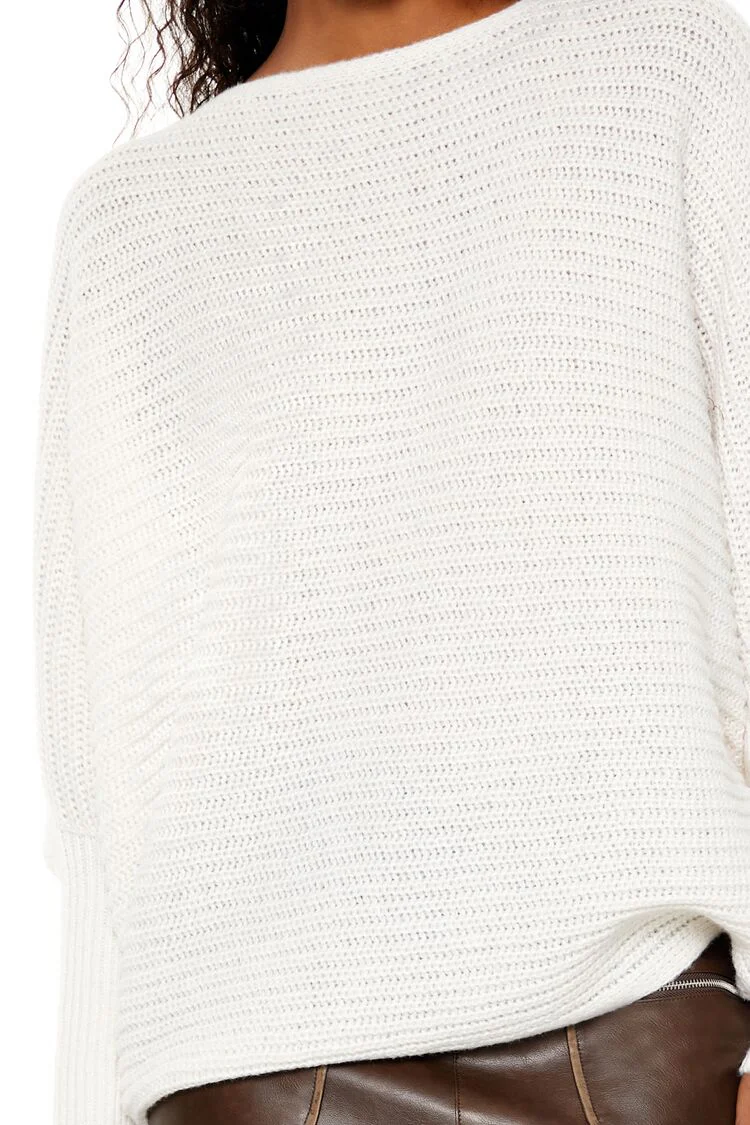Ribbed Dolman-Sleeve Sweater - Image 3