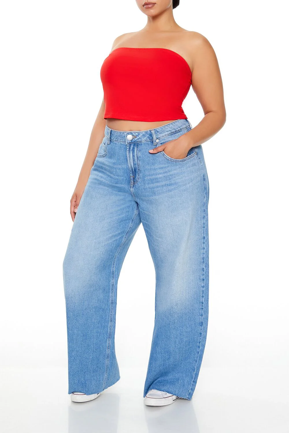 Plus Size High-Rise Barrel Jeans - Image 3