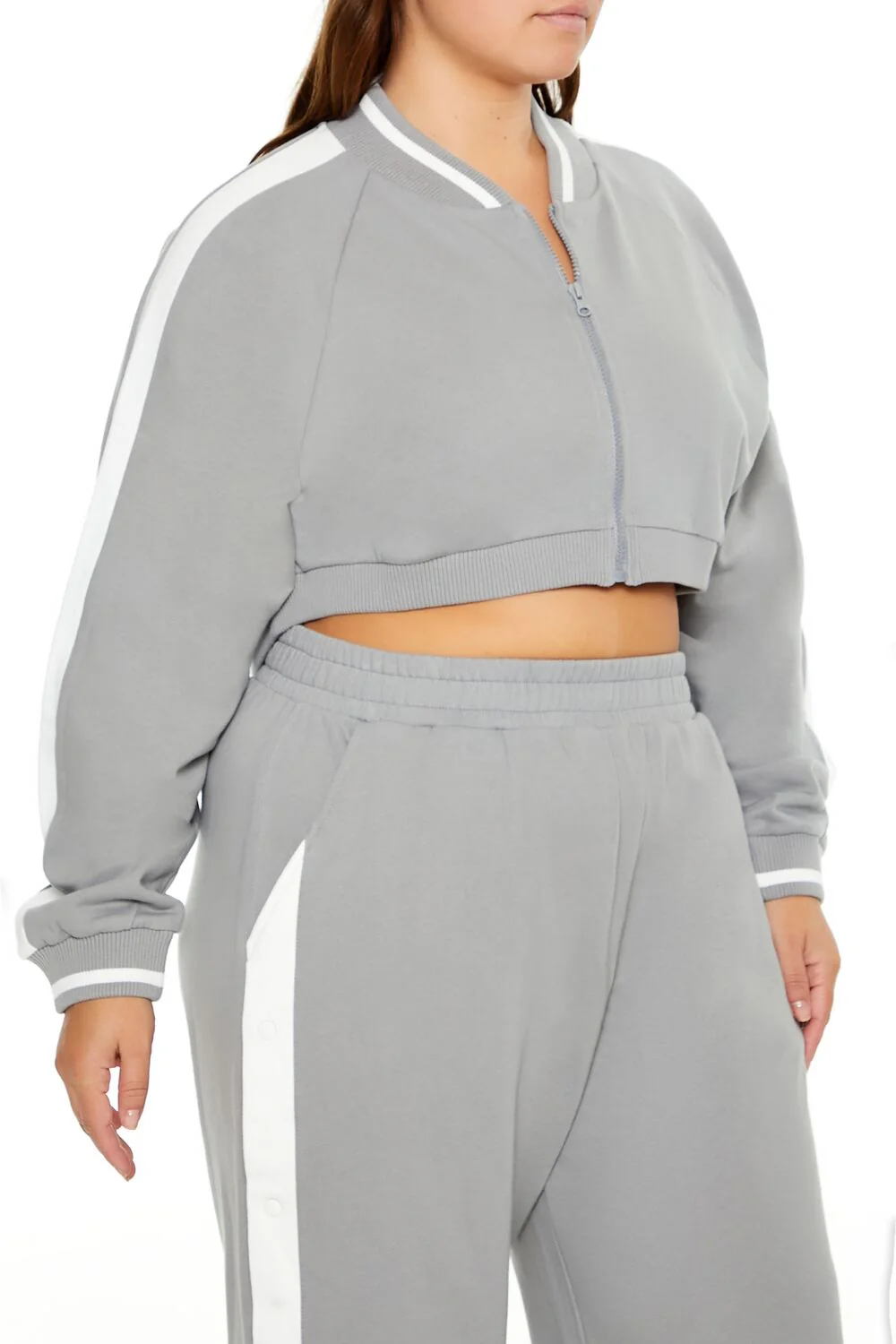 Plus Size Active Striped Jacket - Image 4