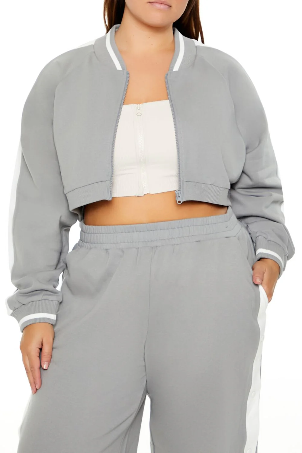 Plus Size Active Striped Jacket - Image 6